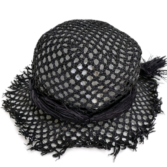 Dior Runway Hat Black 100% Paper Rare NWT Elegant Women\'s Hat Needs Steaming S/M main image 15